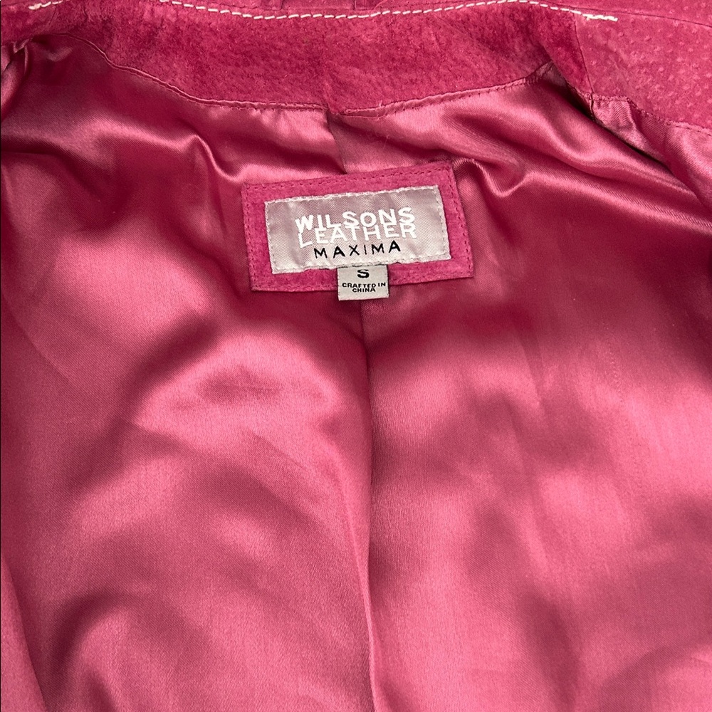 Wilson’s Vintage Pink Suede Jacket /Maxima Line - Picture 10 of 12